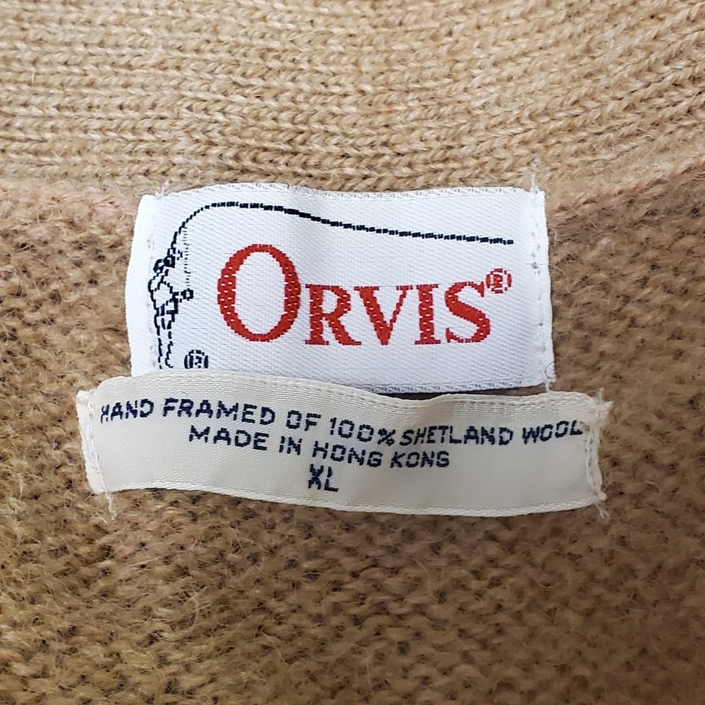 Vintage Orvis Womens Shetland Wool Academia Button Cardigan Sweater Size XL - Picture 3 of 9